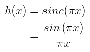 Sinc equation