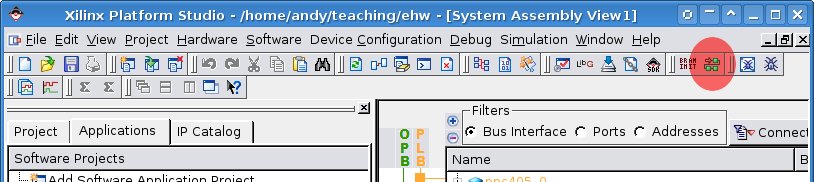 The XPS Device Configuration Toolbar button